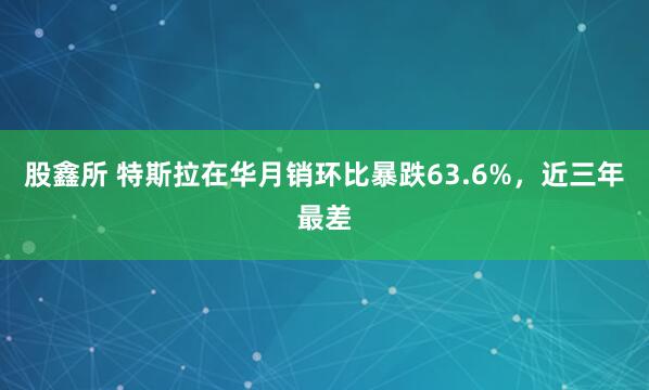 股鑫所 特斯拉在华月销环比暴跌63.6%，近三年最差